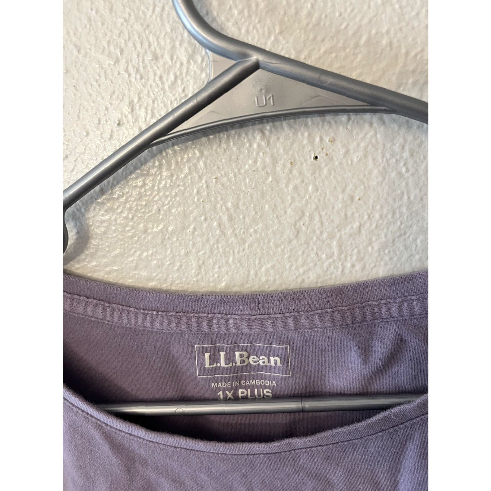 Vintage VINTAGE? No, LL Bean Shirt Women 1X Purple 100% Cotton Crew Neck Short Sleeve T-Shirt Plus Size Womens, Basic, Casual, All Seasons Size XL / US 12-14 / IT 48-50 - 3 Thumbnail