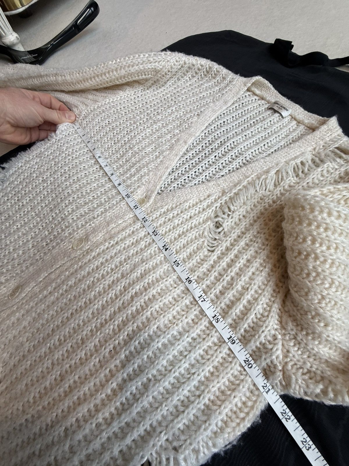 Saint Laurent Paris SS16 Saint Laurent surf sound Hedi destroyed cardigan XL Size US XL / EU 56 / 4 - 3 Thumbnail