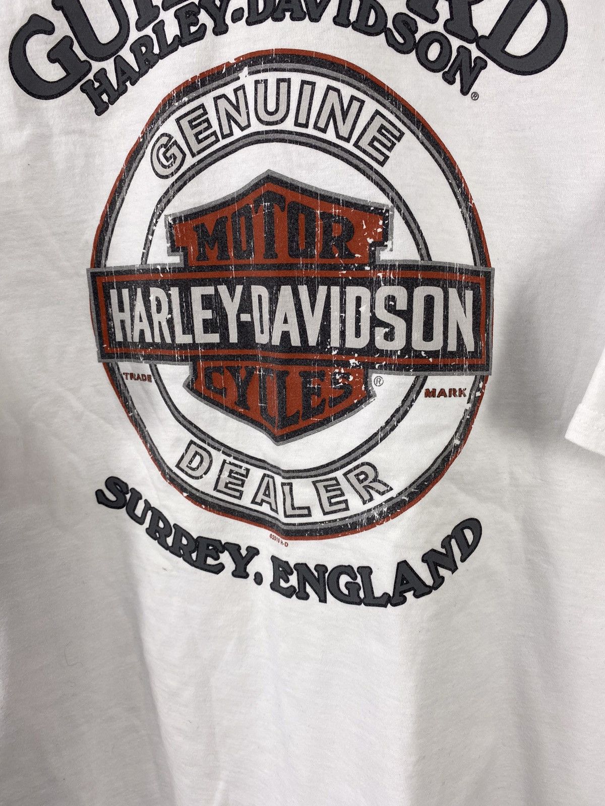 Harley Davidson × Vintage Vintage Harley Davidson 00s Guildford Graphic Tee Size US XXL / EU 58 / 5 - 8 Thumbnail