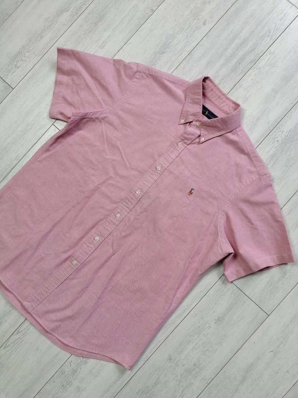 Polo Ralph Lauren × Vintage Polo Ralph Lauren Pink Short Sleeve Shirt Vintage Size US L / EU 52-54 / 3 - 3 Thumbnail
