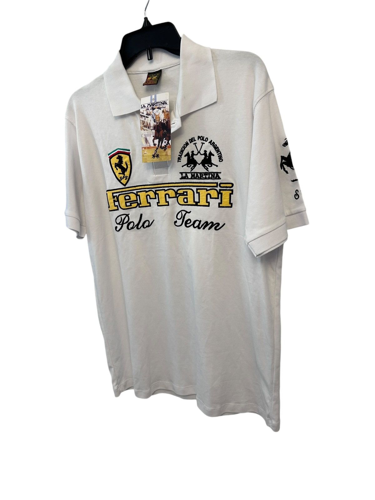 La Martina LA MARTINA Men FERRARI WHITE Polo Team Polo Shirt XL New Size US XL / EU 56 / 4 - 4 Thumbnail
