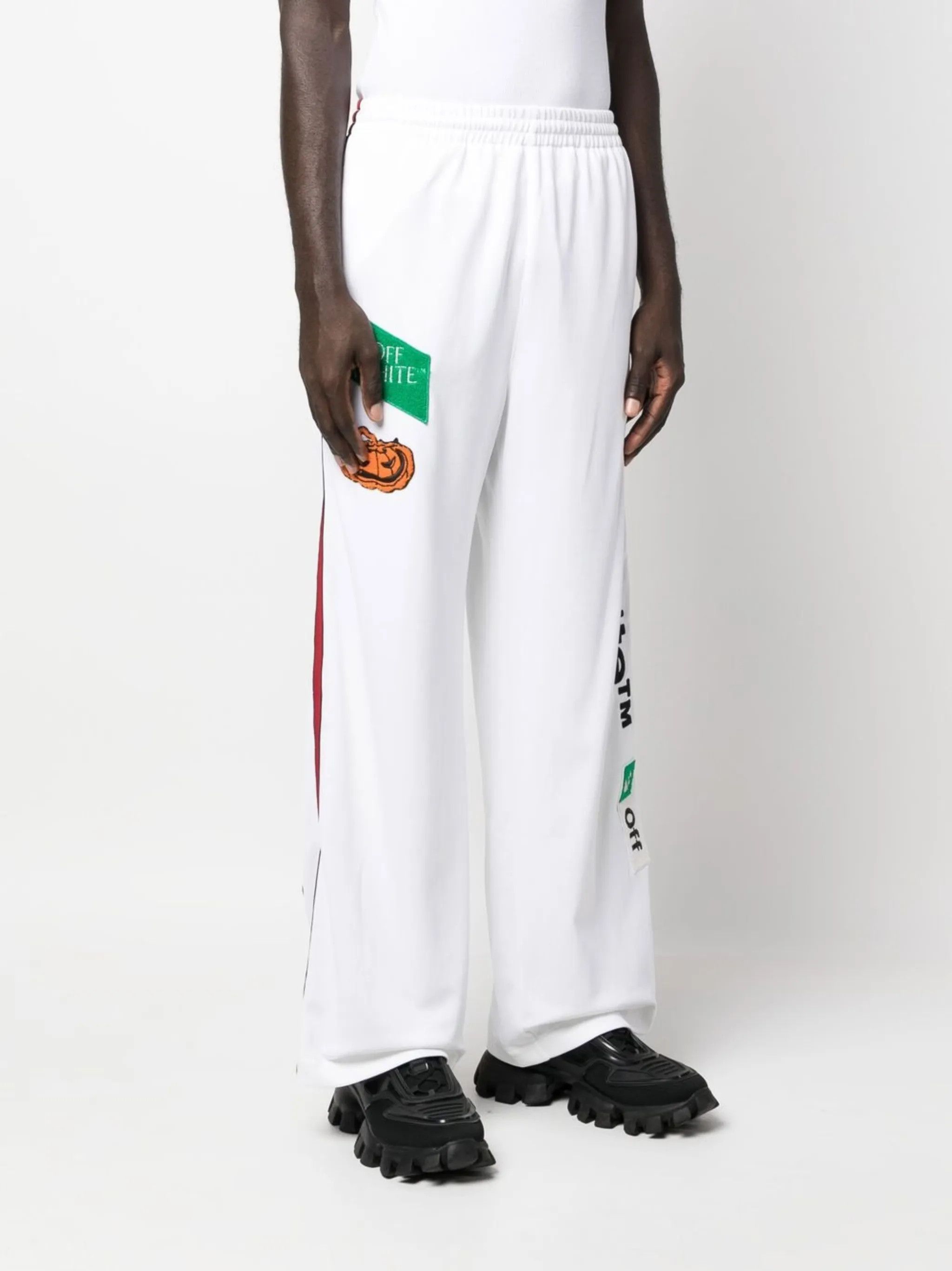 Off-White o1y0225 Logo Jogger & Sweatpant in White Size US 32 / EU 48 - 3 Thumbnail