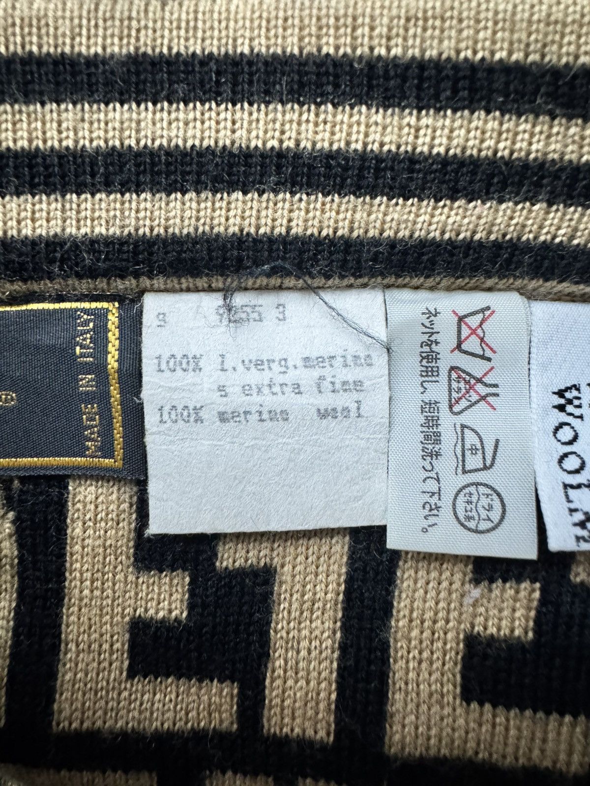 Fendi FENDI ZUCCA MONOGRAM WOOL MID LENGTH SKIRT Size 27" / US 4 / IT 40 - 4 Thumbnail