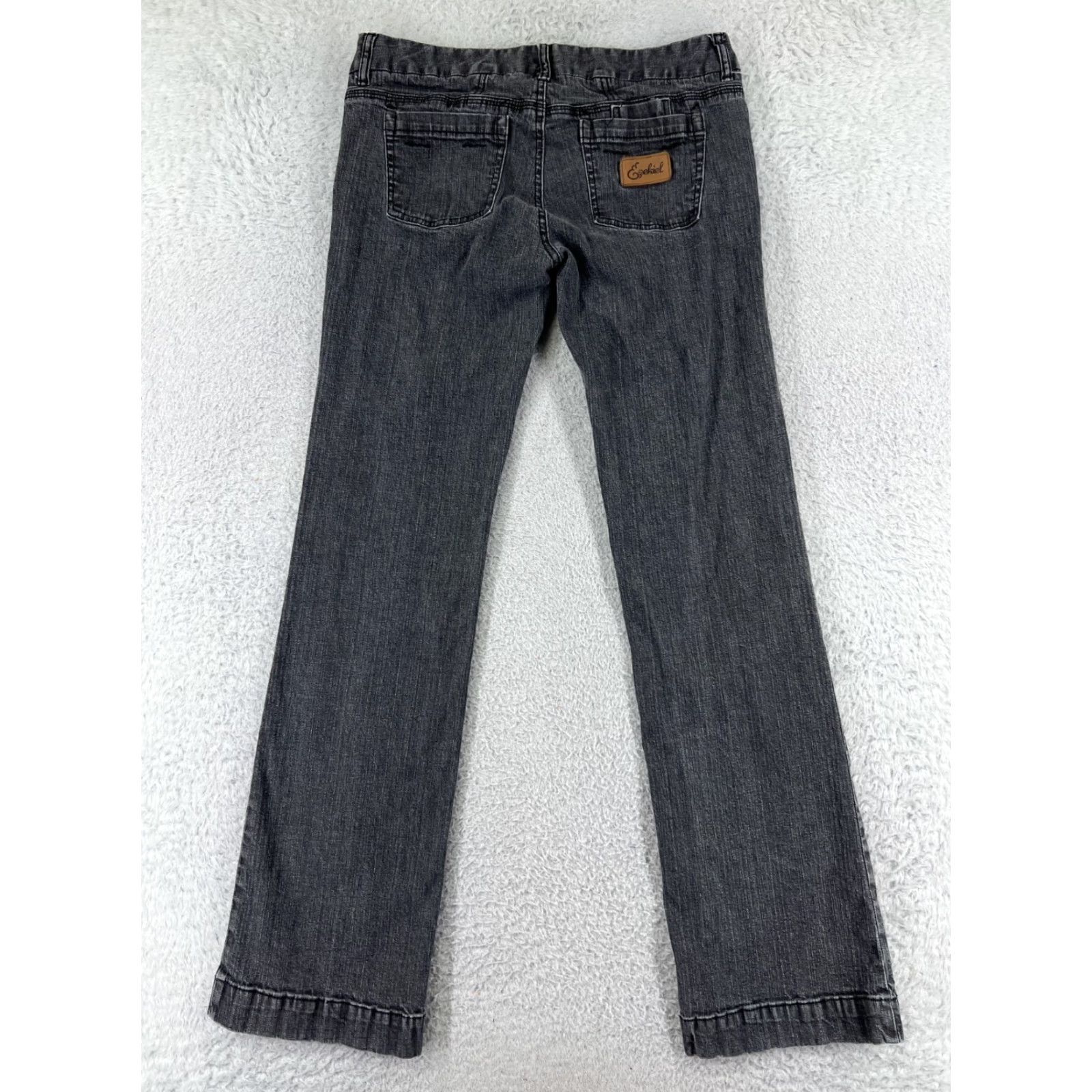 Vintage Ezekiel Womens Black Denim Jeans Bootcut 9 Slim Stretch Low Rise 5-Pocket Design Cotton Blend Size 30" / US 8 / IT 44 - 2 Thumbnail