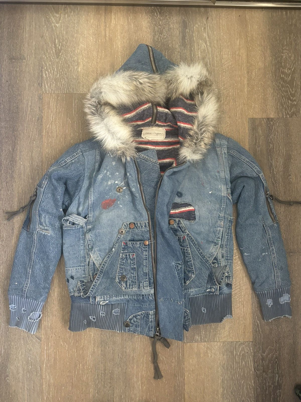 Greg Lauren Greg Lauren Denim Flight Jacket Grailed