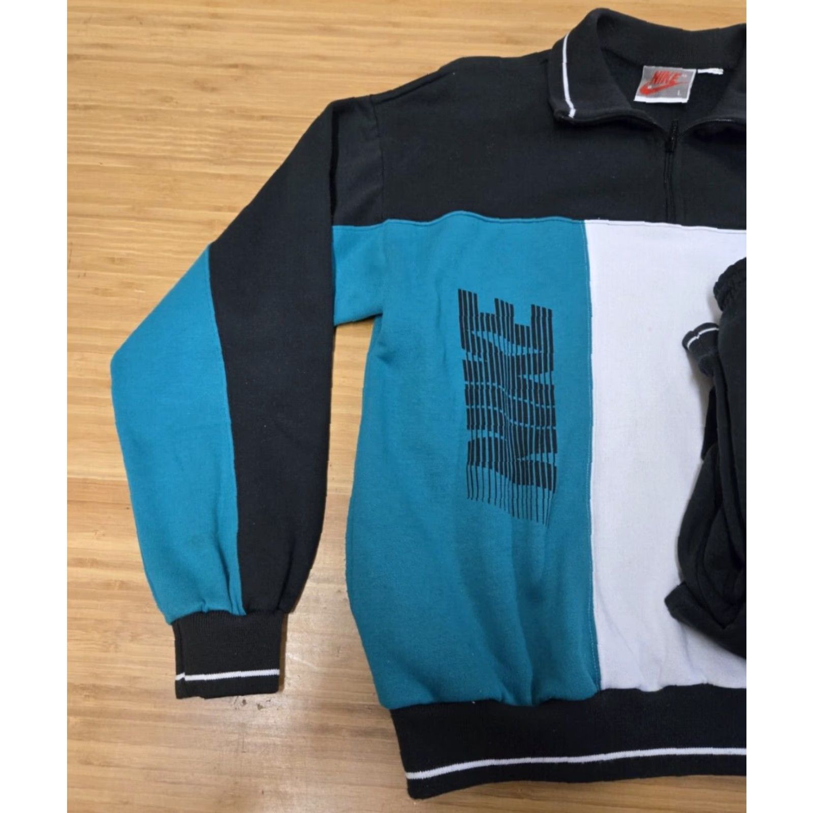 Nike VINTAGE Nike Tracksuit Sweatsuit 2 Piece Men L Gray Athletic 80s 90s Sports Jacket Pants Mens Size 42R - 5 Thumbnail