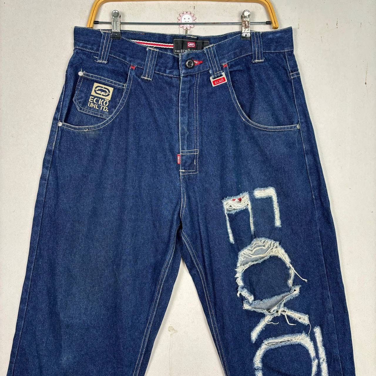 Ecko Unltd. Vintage ECKO UNLTD Distress Jeans Baggy Style Denim Size US 34 / EU 50 - 3 Thumbnail