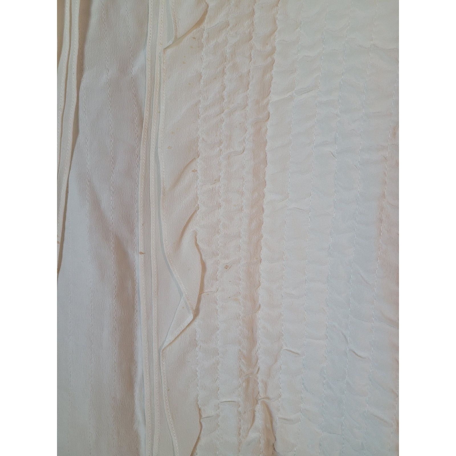 Eileen Fisher Eileen Fisher Silk Quilted Open Front Jacket – Ivory – M Size M / US 6-8 / IT 42-44 - 5 Thumbnail