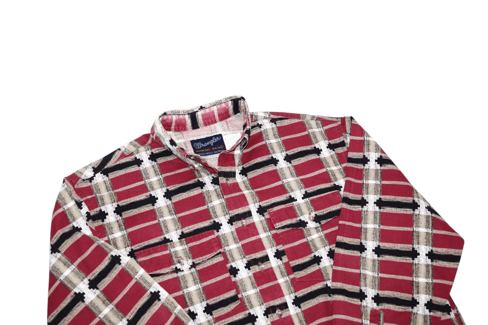 Wrangler VTG Wrangler X-Long Tails Bushpopper Western Shirt Size US L / EU 52-54 / 3 - 2 Thumbnail