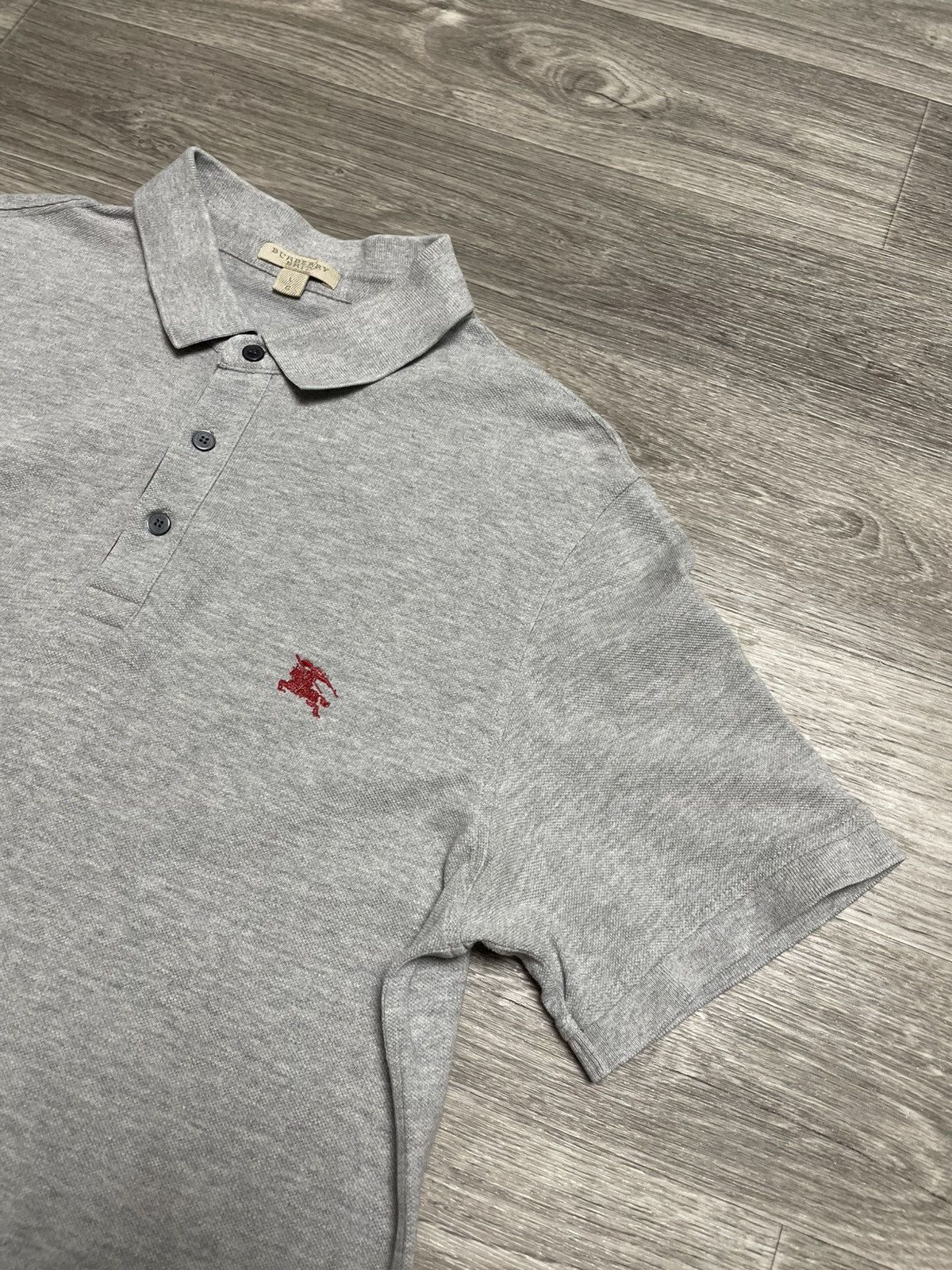 Vintage Burberry Gray Polo Shirt Luxury