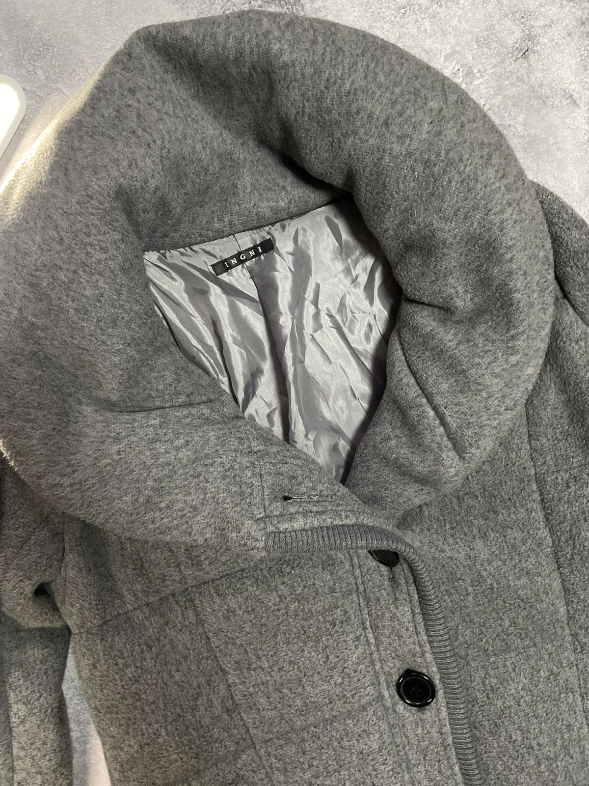Aran Isles Knitwear × Japanese Brand Japanese Brand Ingni Silver Technical Jacket rare Size M / US 6-8 / IT 42-44 - 2 Thumbnail