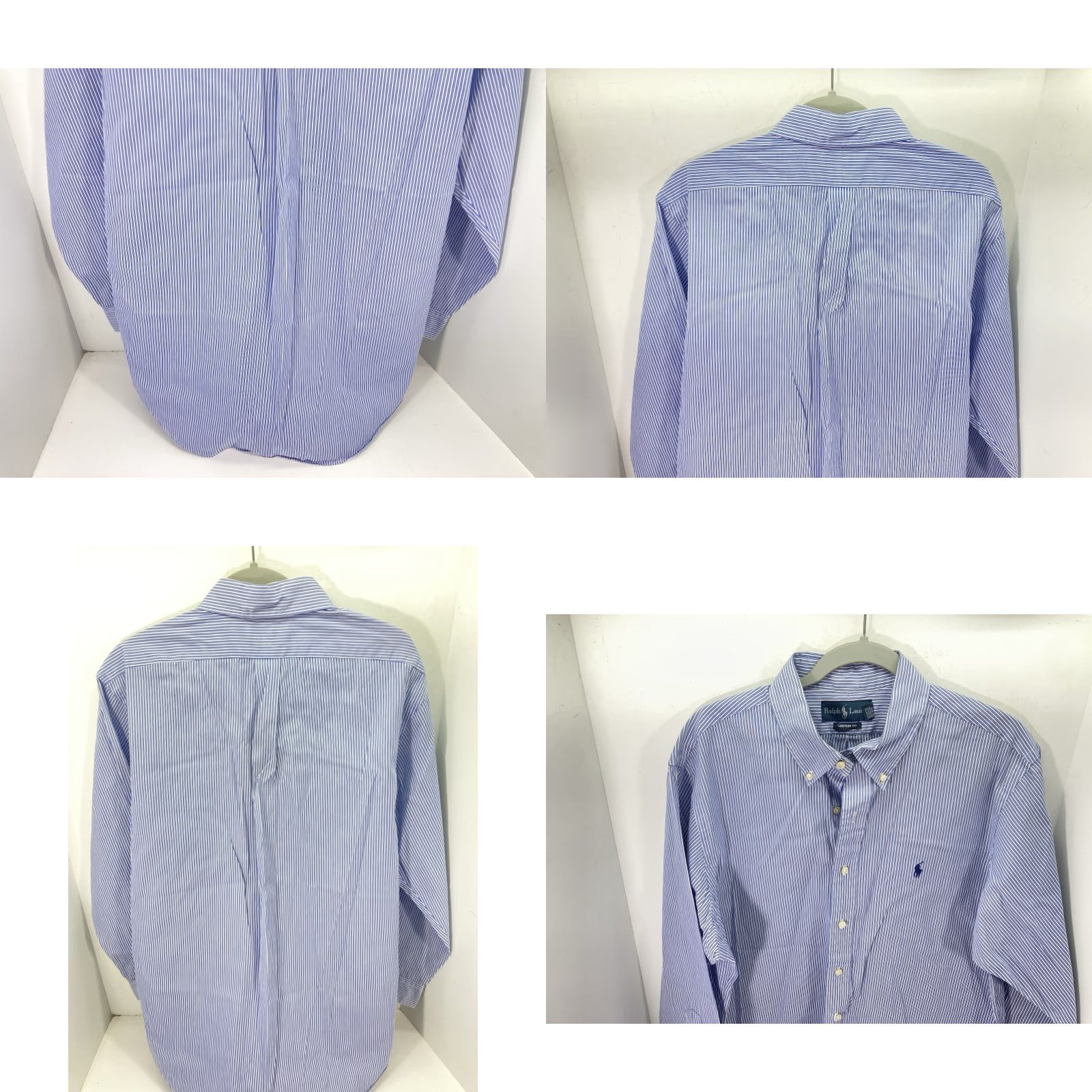 Ralph Lauren Ralph Lauren Shirt Men XL Blue Stripe Button-Up Long Sleeve Custom Fit 17/33 Shirt Measures 25 Inches Across Chest Size US XL / EU 56 / 4 - 8 Thumbnail
