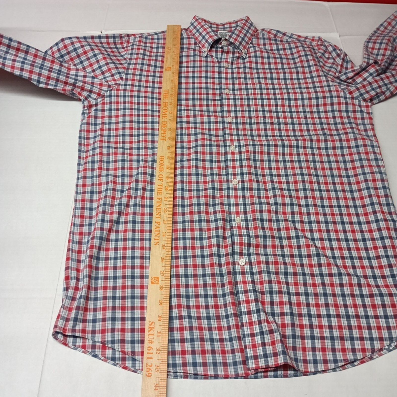 L.L. Bean LL Bean Men's Size LT Blue Red White Plaid Shirt Traditional Size US L / EU 52-54 / 3 - 6 Thumbnail