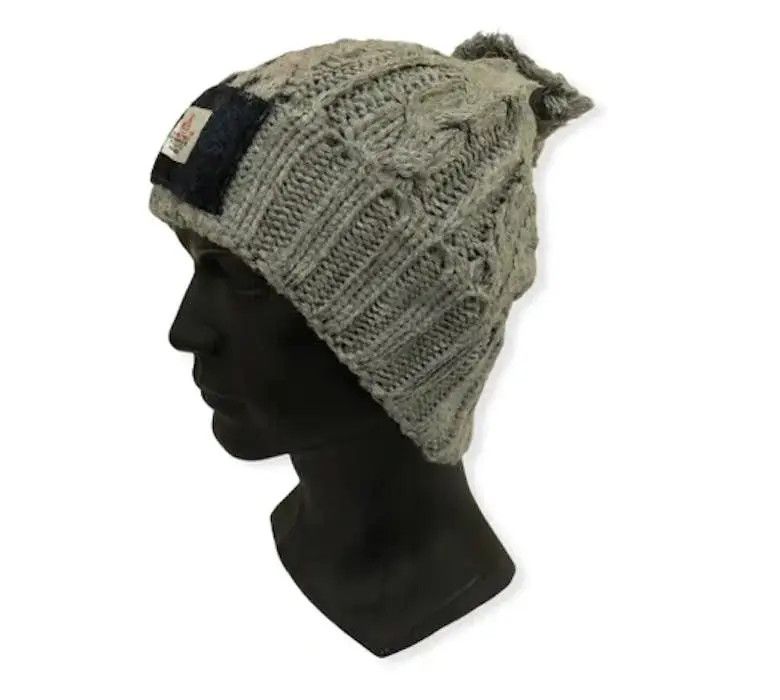 Harris Tweed × Japanese Brand Japanese Brand Harris Tweed Big Logo Beanie Hat Size ONE SIZE - 2 Thumbnail
