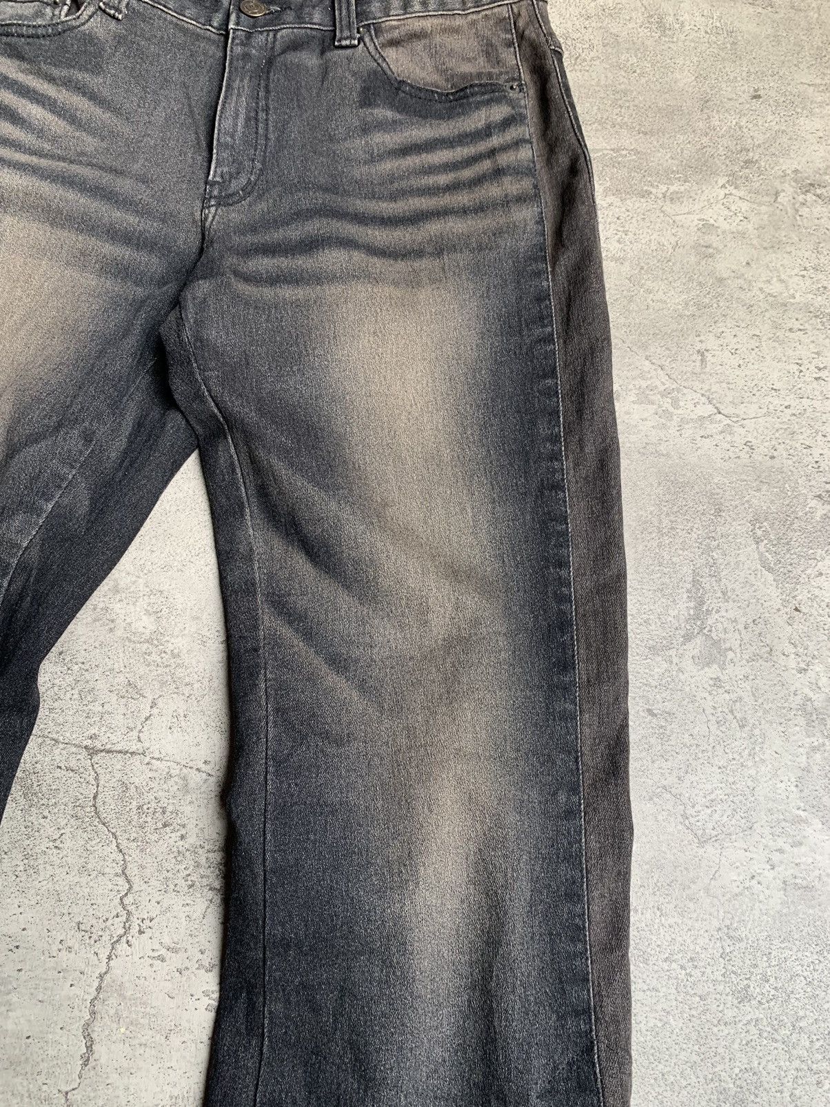 Japanese Brand LATOOKU lace up flare jeans Size US 27 - 3 Thumbnail