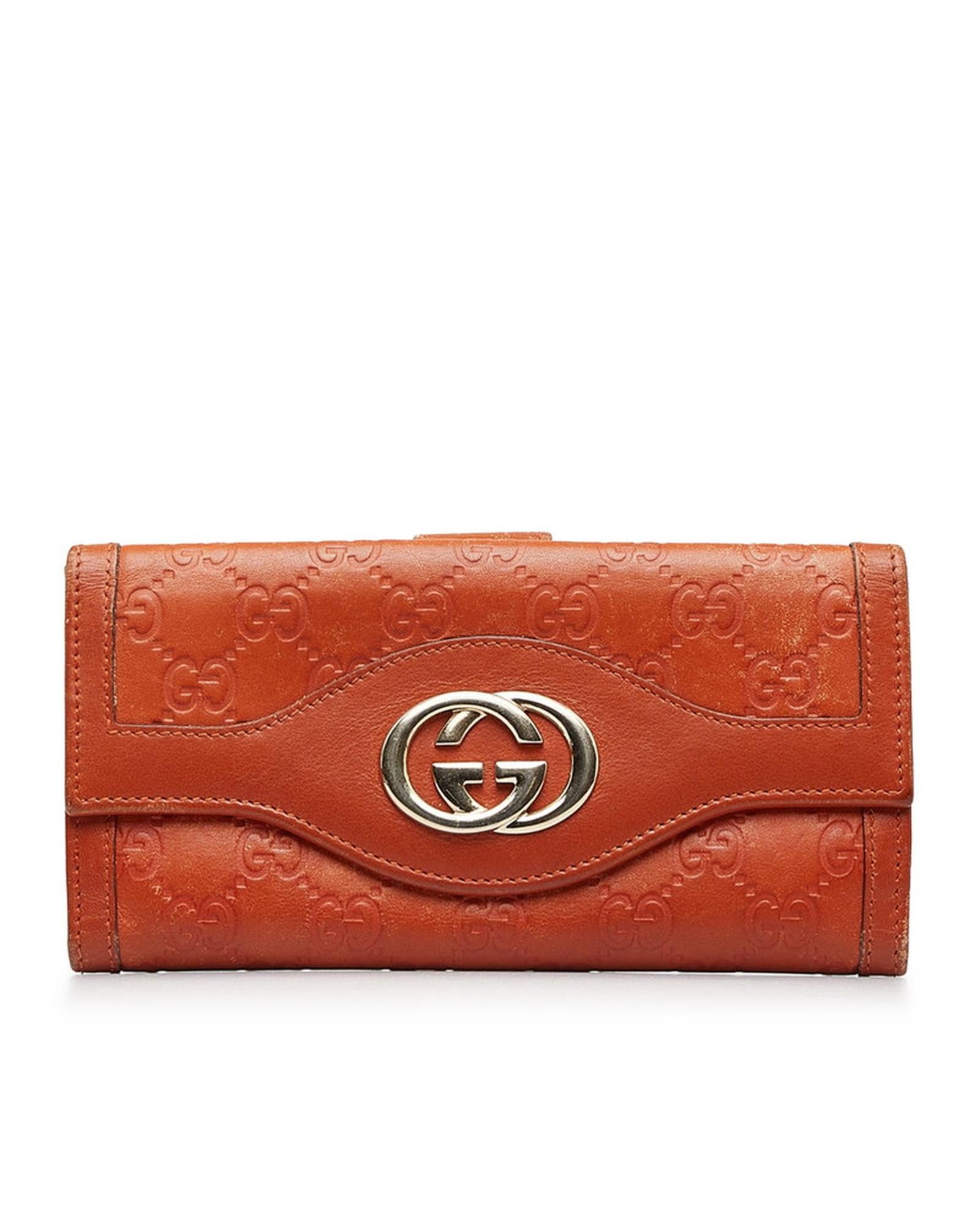 image of Gucci Leather Sukey Wallet in Brown, Women's