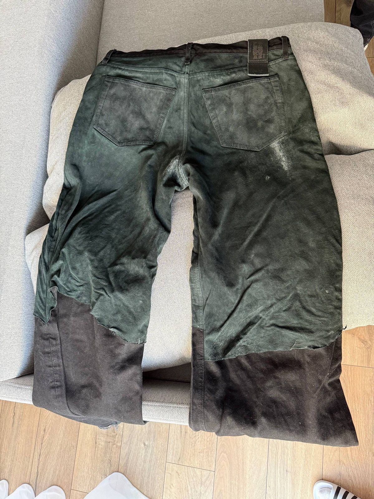 Paradoxe Paris Paradoxe Paris Baggy Black Overlaid Leather Jeans Size US 30 / EU 46 - 5 Thumbnail