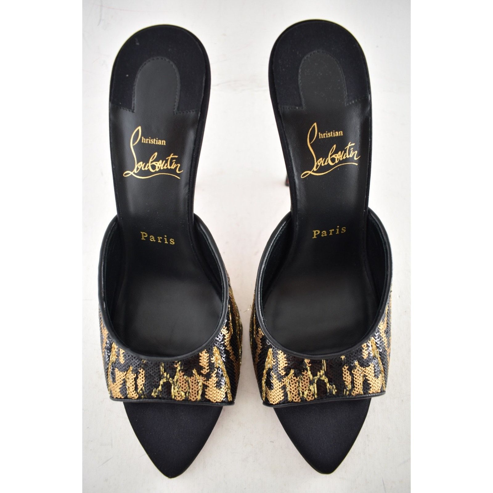 Christian Louboutin Christian Louboutin Miss Z Mule Ocelot Black Heel Pump 38 Size US 7 / IT 37 - 15 Thumbnail