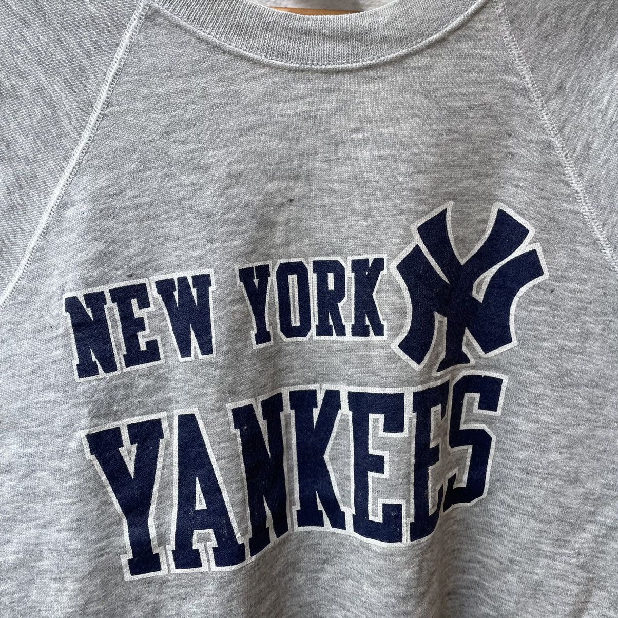 New York Yankees 🔥Vintage 80s New York Yankees Big Logo Spellout Sweatshirts Size US M / EU 48-50 / 2 - 6 Thumbnail