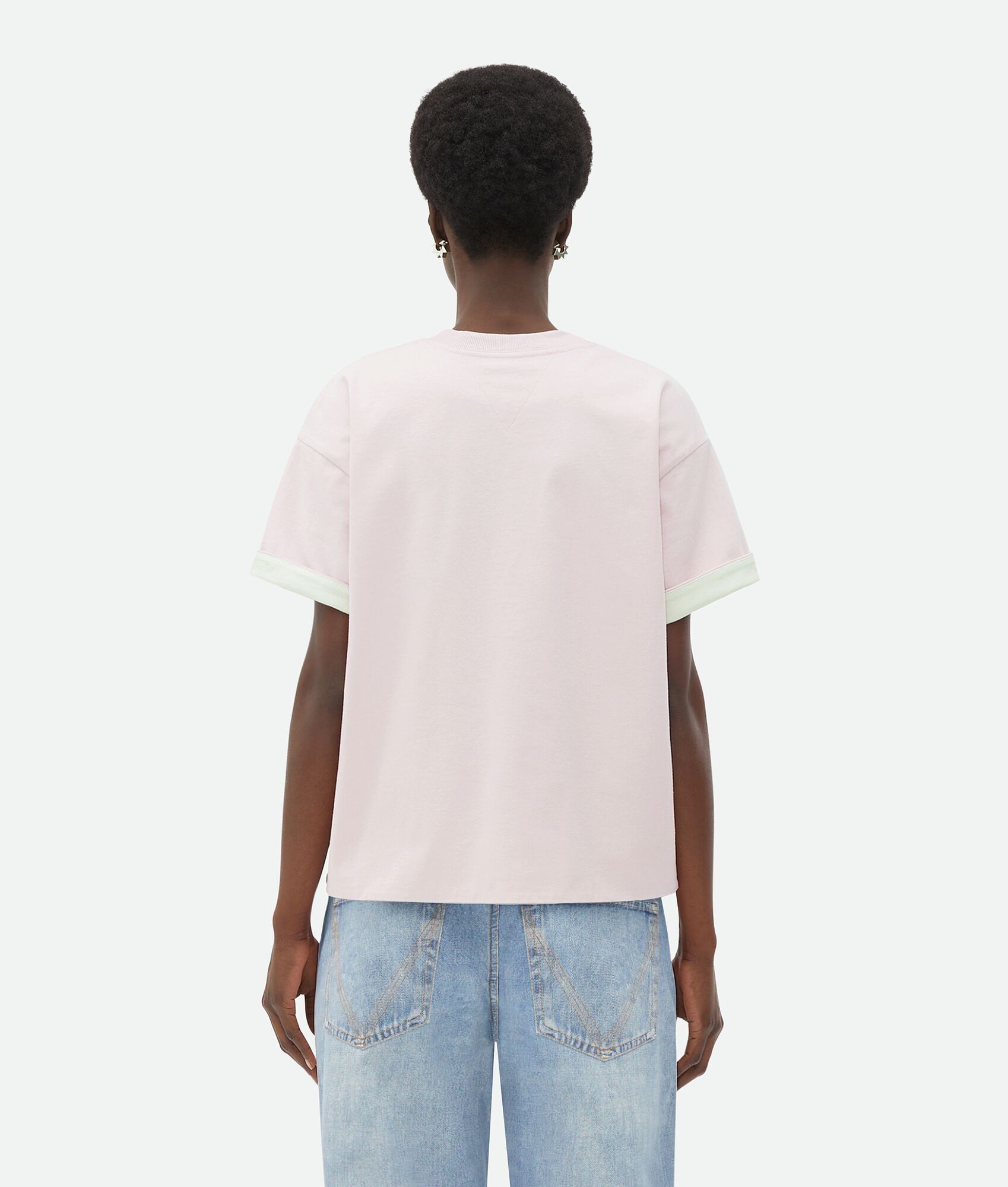 Bottega Veneta o1n1vont0325 Double Layer Relaxed Cotton T-Shirt Light Pink Size S / US 4 / IT 40 - 5 Thumbnail