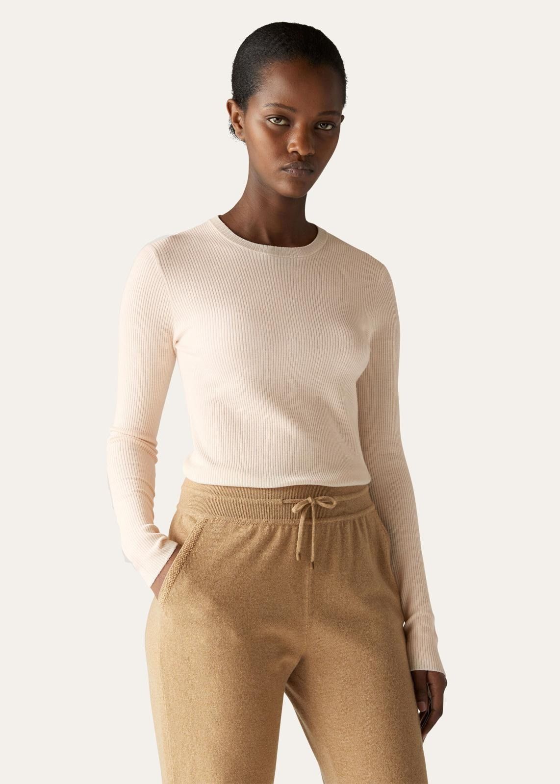 Loro Piana o1srvl11e0824 Taupo Crewneck Sweater in Light Pink Size L / US 10 / IT 46 - 5 Thumbnail