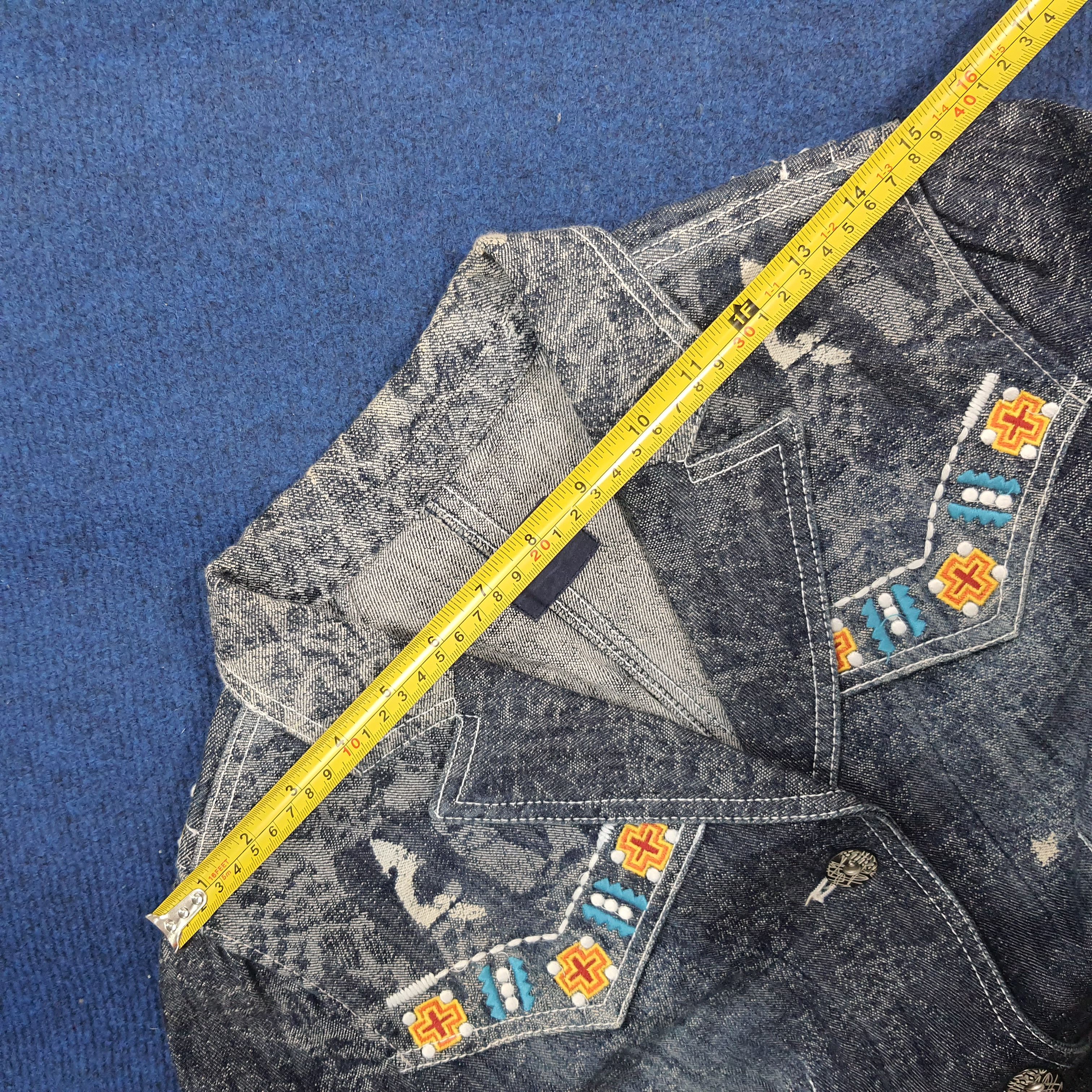 Japanese Brand Vintage Japan GKITALIYA Denim Jacket Boho C296N9 Size XS / US 0-2 / IT 36-38 - 11 Thumbnail