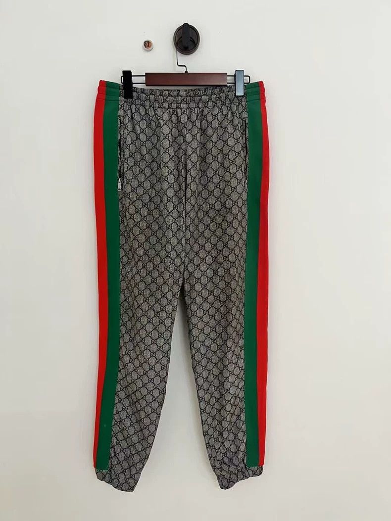 Gucci Gucci Grey Snake Print Logo Pants Size US 36 / EU 52 - 1 Thumbnail