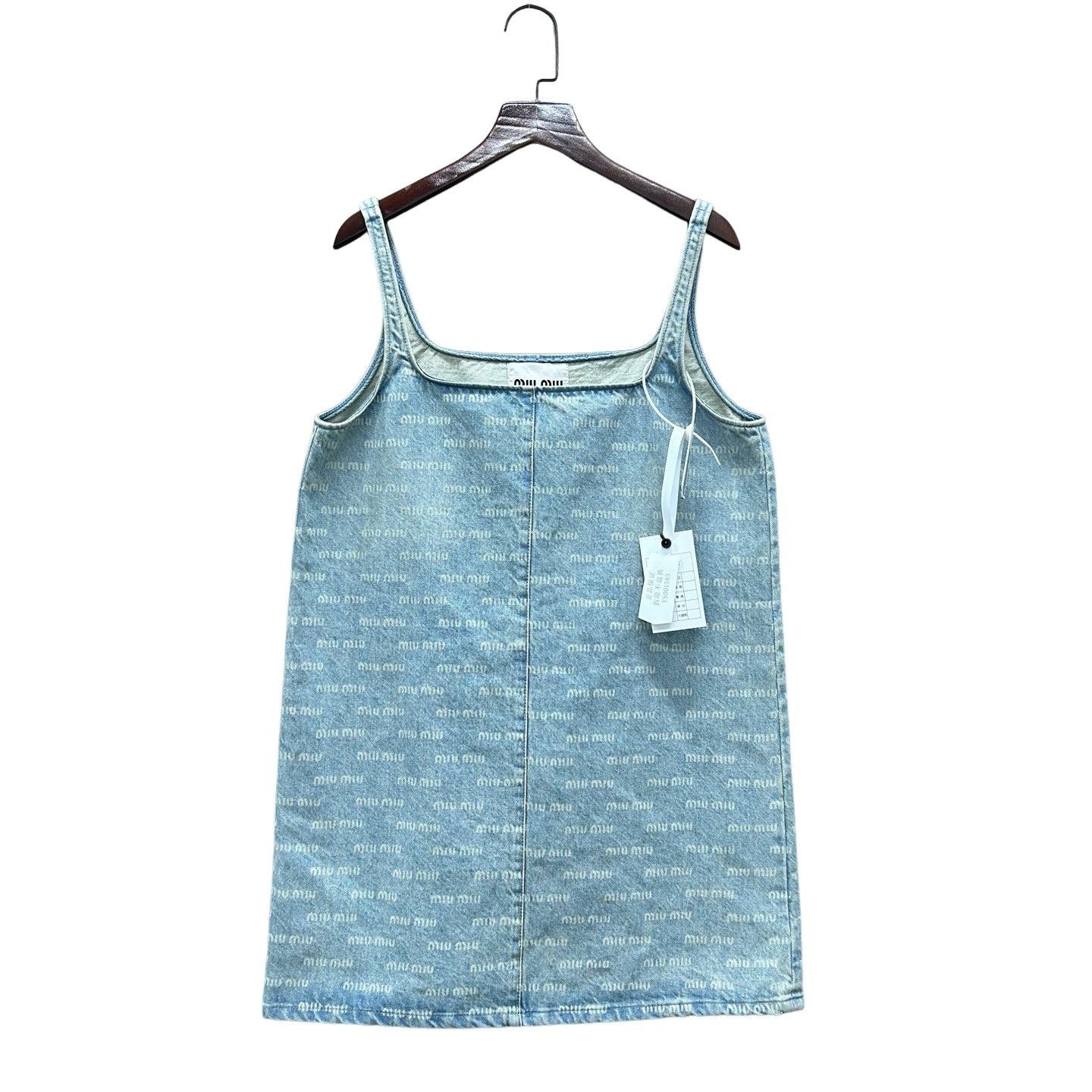 Miu Miu Miu Miu Monogram Denim Mini Dress Size 38 Size XS / US 0-2 / IT 36-38 - 1 Thumbnail