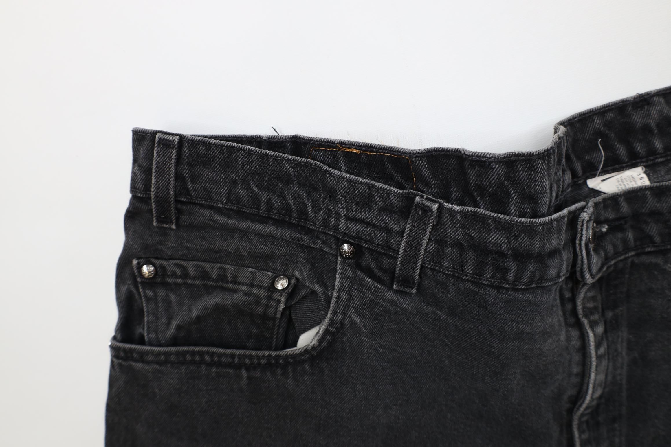 Levi's Vintage 90s Levis Loose Fit Baggy Wide Leg Denim Jeans Black Size US 44 / EU 60 - 9 Thumbnail