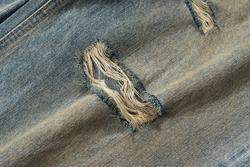 Japanese Brand × Vintage Mud Dyed Hole Baggy Jeans Hombre Frayed Ripped Trousers y2k Size US 32 / EU 48 - 9 Thumbnail