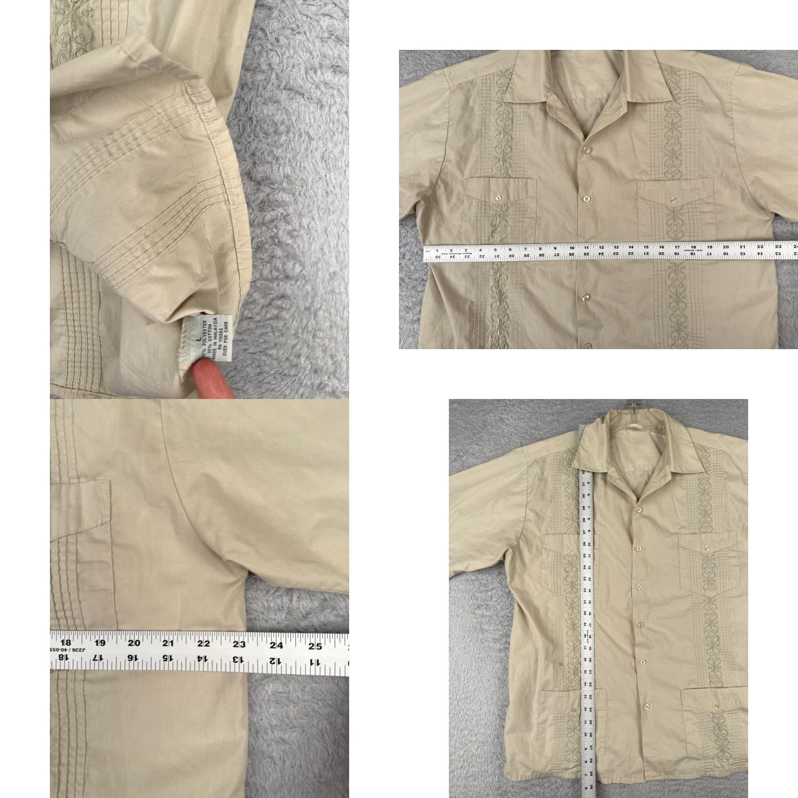 Vintage VINTAGE Lada Shirt Adult Large Beige Polyester Cotton Blend 4 Pocket Button-Up Men Beige L Shirt Casual Workwear Pockets - Mens Size US L / EU 52-54 / 3 - 8 Thumbnail