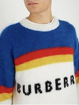 Burberry Burberry Mohair logo knit sweater Size US XL / EU 56 / 4 - 3 Thumbnail