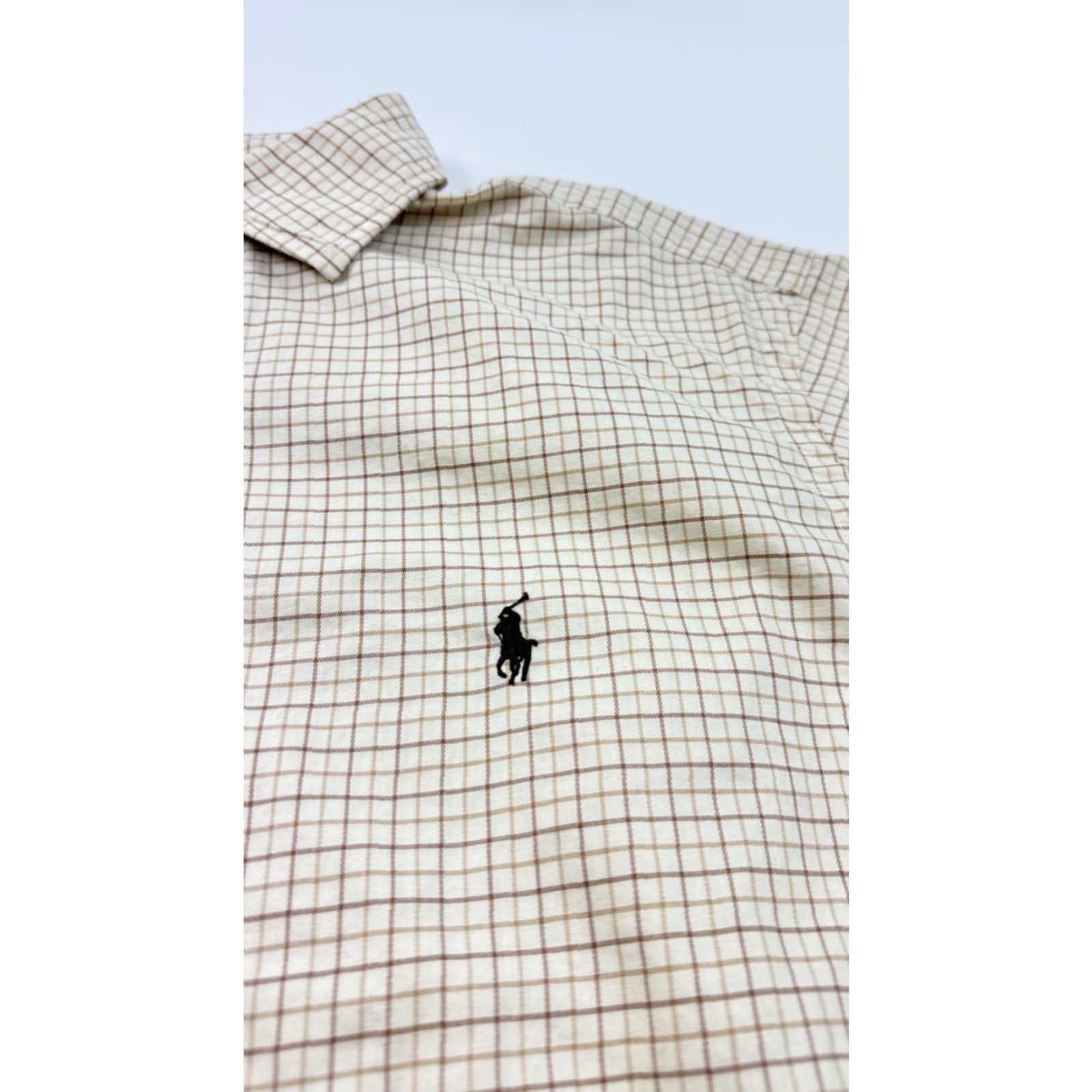 Polo Ralph Lauren Polo Ralph Lauren Shirt Mens Large Beige Check Westerton Classic Button Front Size US L / EU 52-54 / 3 - 3 Thumbnail
