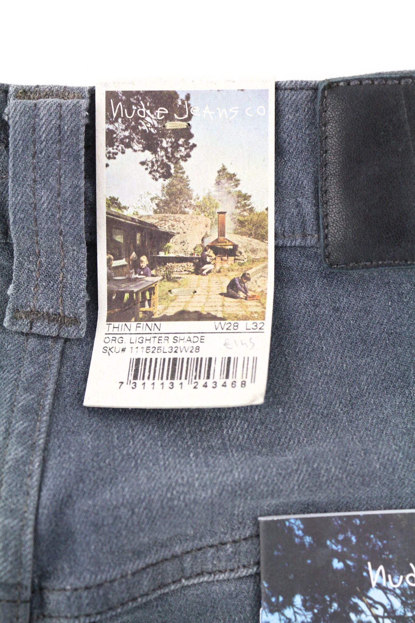 Nudie Jeans THIN FINN W28/L32 Slim Grey Cotton Stretch Jeans 80633 Size US 28 / EU 44 - 6 Thumbnail