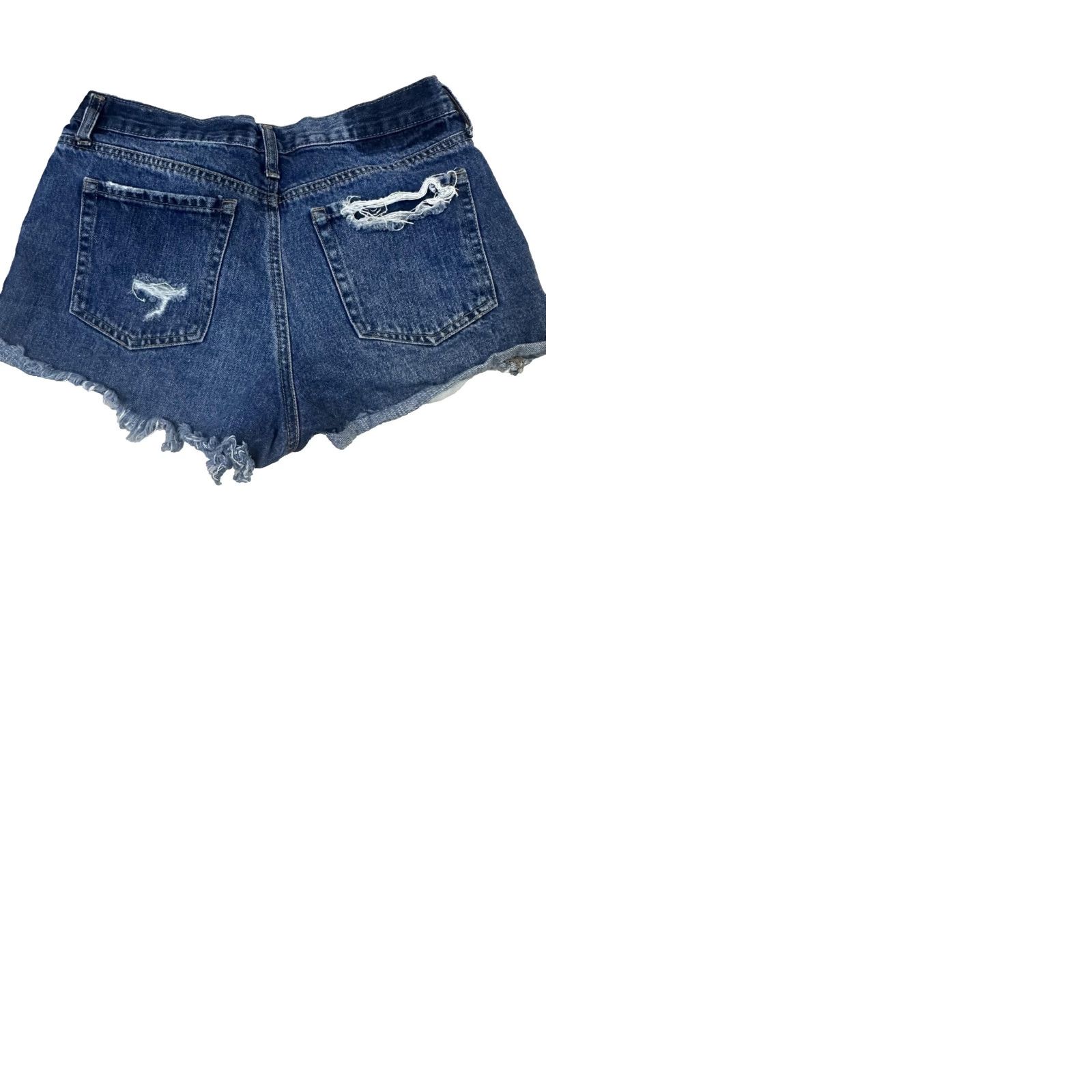 Vintage Aéropostale Booty Shorts Womens 4 Blue Distressed Denim Frayed On Trend Denim Shorts Women 4 blue distressed girlfriend party beach casual Size 27" / US 4 / IT 40 - 9 Thumbnail