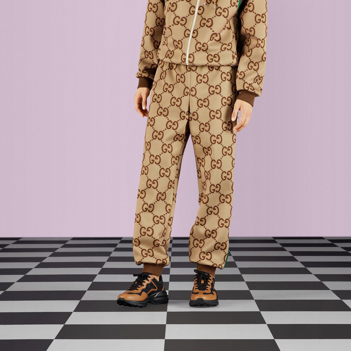 Gucci o1s1wg110725 Jumbo GG Jogging Pant With Web in Multicolor Size US 38 / EU 54 - 5 Thumbnail