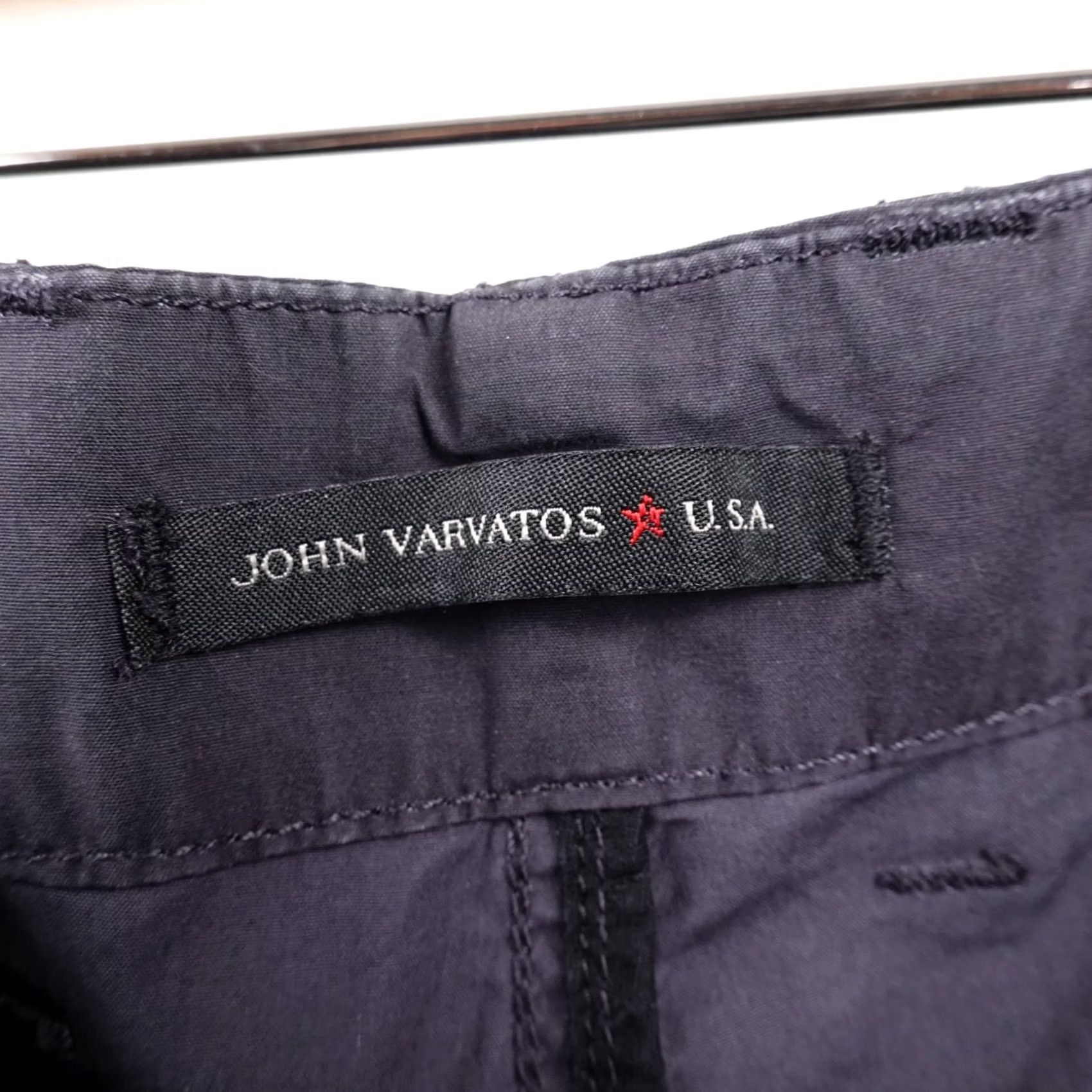 John Varvatos VINTAGE John Varvatos Star USA Mens Lightweight Knit Shorts Cotton Welt Pockets Black 33 Size US 33 - 6 Thumbnail