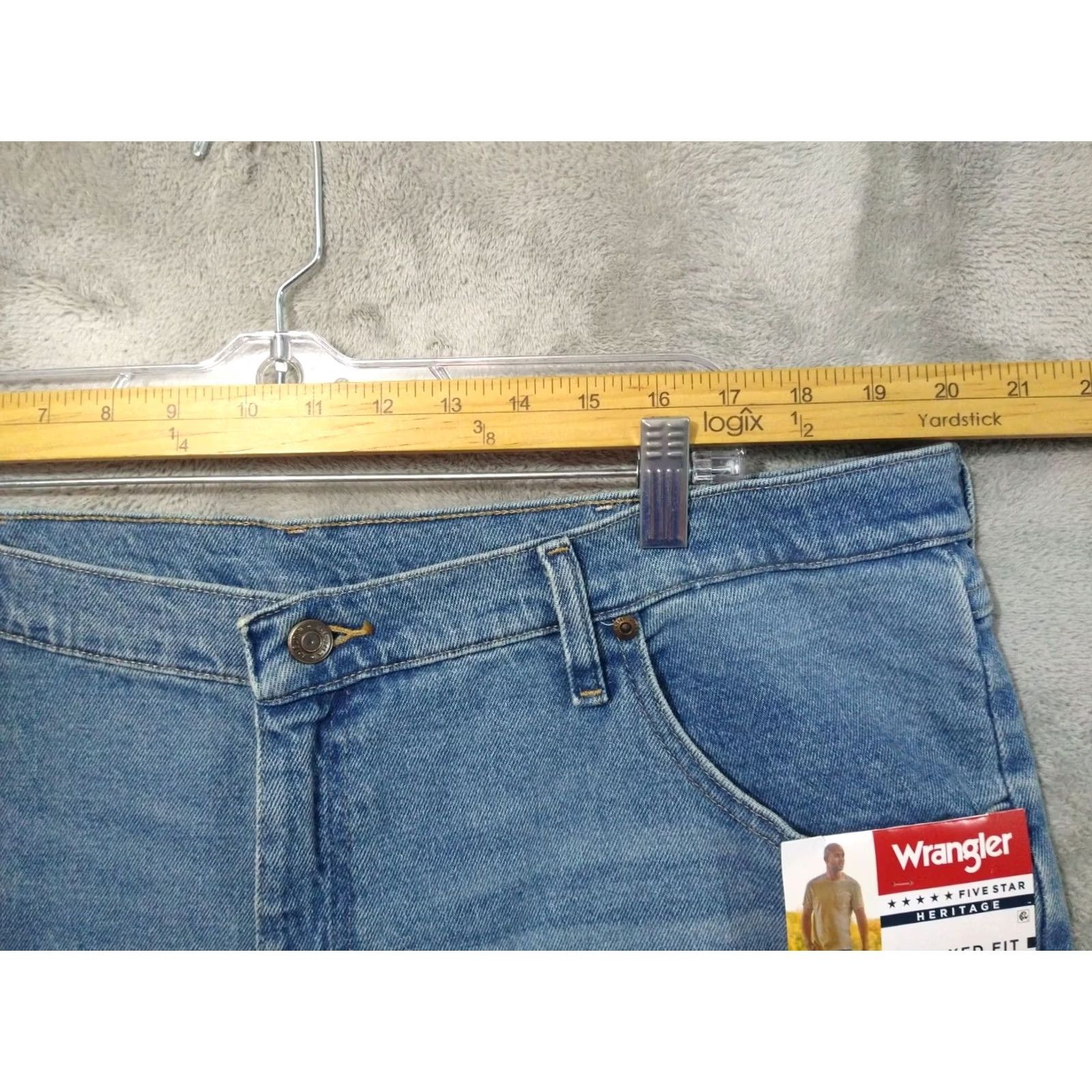 Wrangler Wrangler Jeans Mens 40x30 Blue Relaxed Fit 5 Star Heritage Low Stretch Denim Size US 40 / EU 56 - 4 Thumbnail