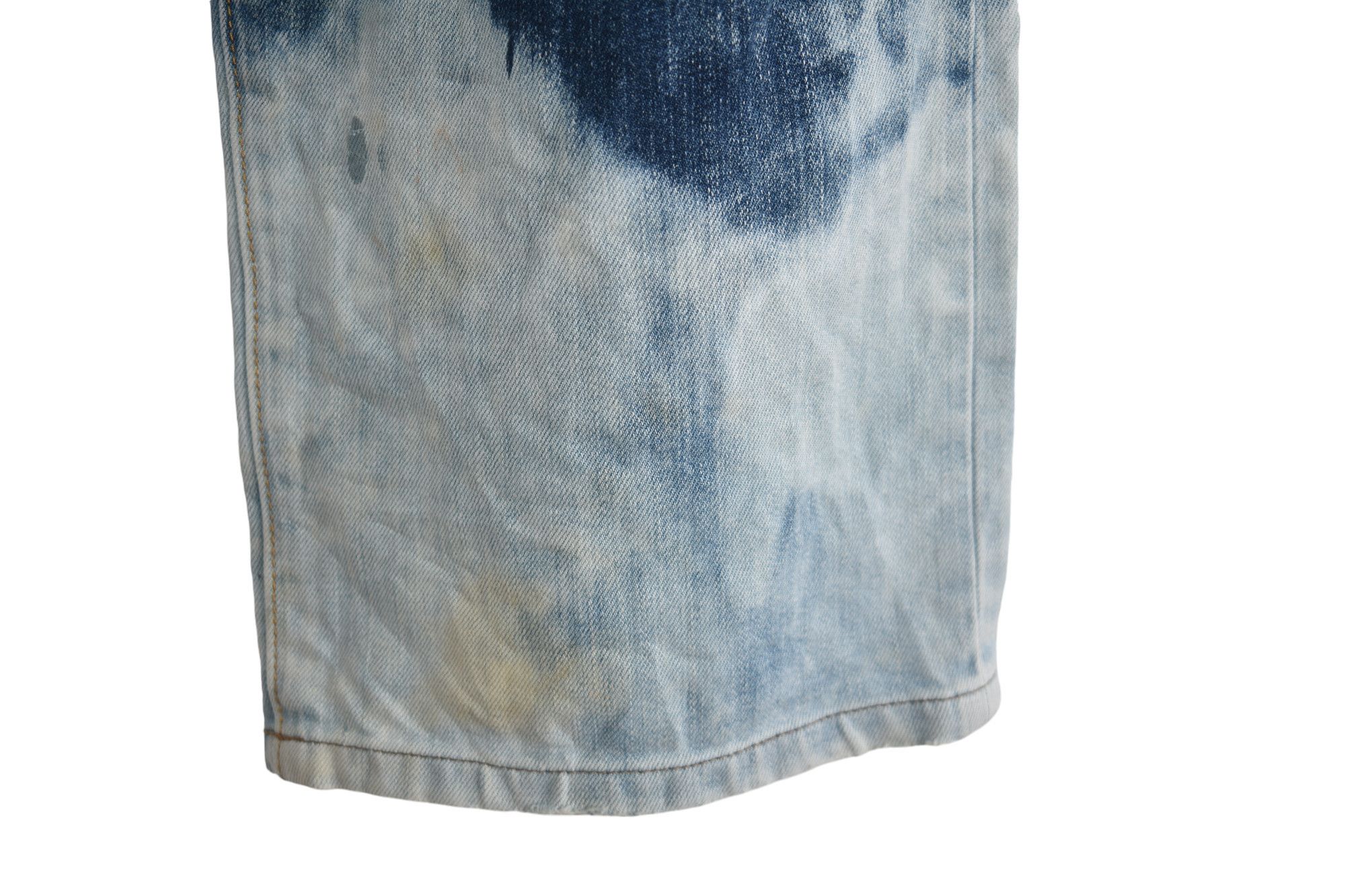 If Six Was Nine × Japanese Brand Wide Leg 🔥 Japanese Bleach Jeans W36 Size US 36 / EU 52 - 5 Thumbnail