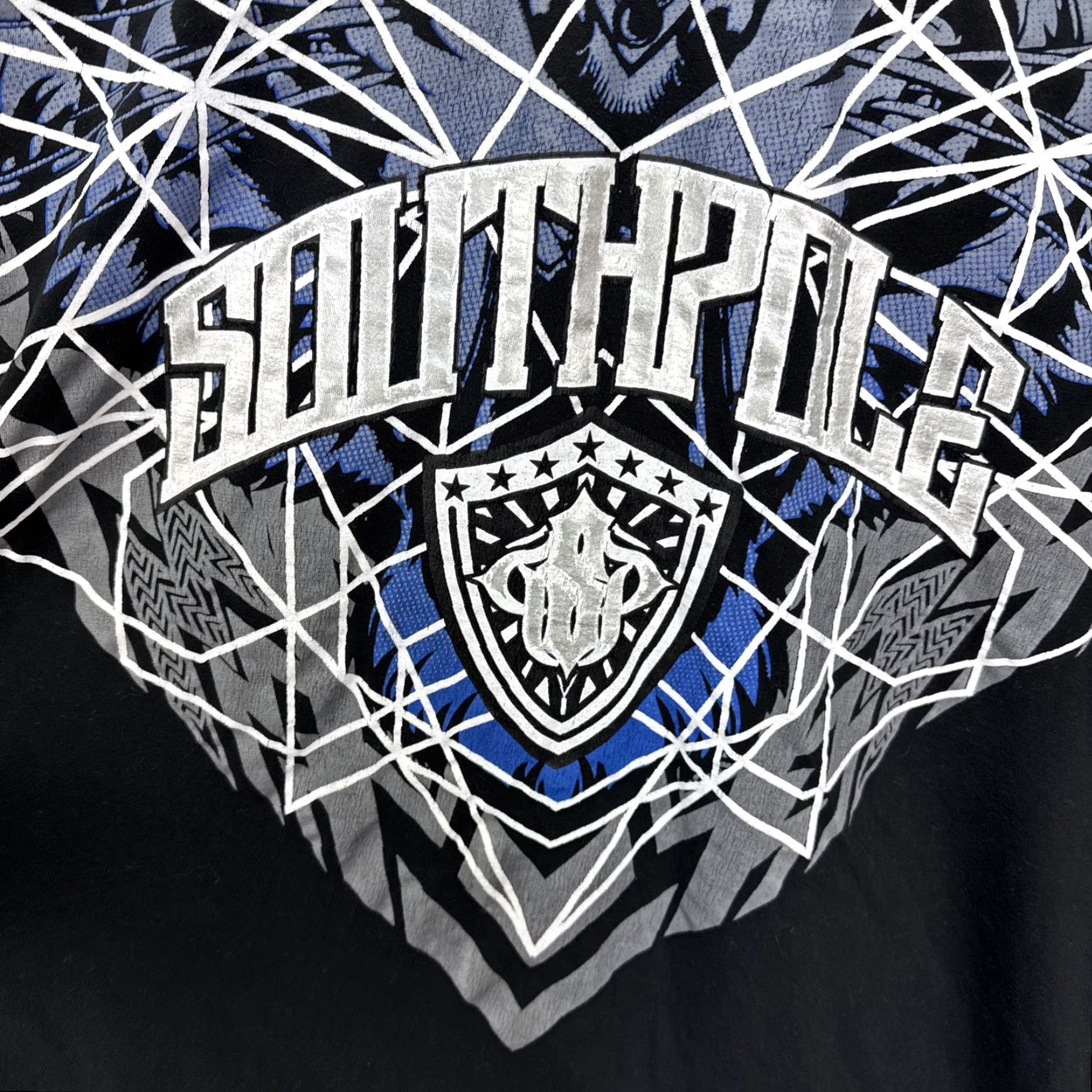 Southpole VINTAGE Southpole T-Shirt Big & Tall Black 4XLB 4XL Graphic Print Foil 90s Stain Glass Hip Hop Mens Size US XXL / EU 58 / 5 - 7 Thumbnail
