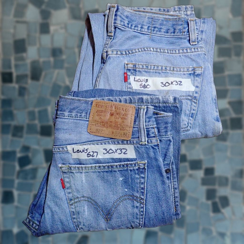 Levi's LEVI'S Jeans Levi's 527 & 560 Bootcut 2 Pairs Blue 30x32 Regular Men’s 5-Pocket Denim Cotton Comfort Size US 30 / EU 46 - 1 Thumbnail