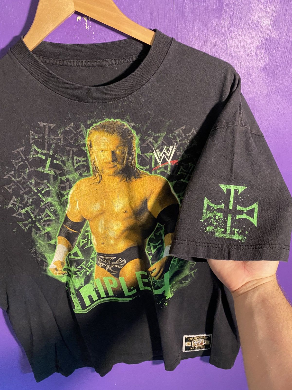Vintage × WWE × WWF Vintage 00s Triple H championship collection t-shirt Size US XL / EU 56 / 4 - 3 Thumbnail