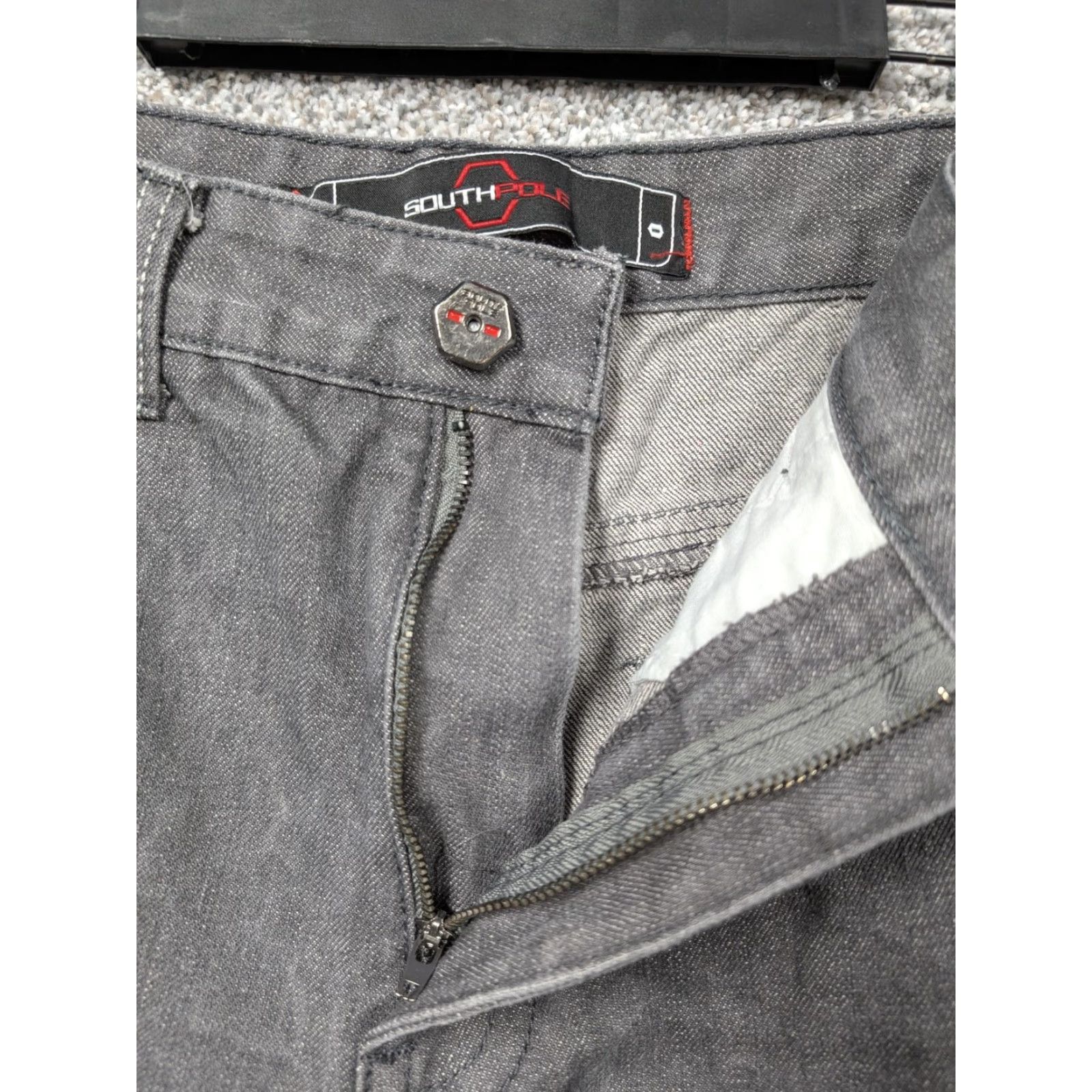Southpole Southpole Jeans Mens 35x28.5 Gray Denim Straight Leg 5 Pocket Pants Size US 35 - 5 Thumbnail