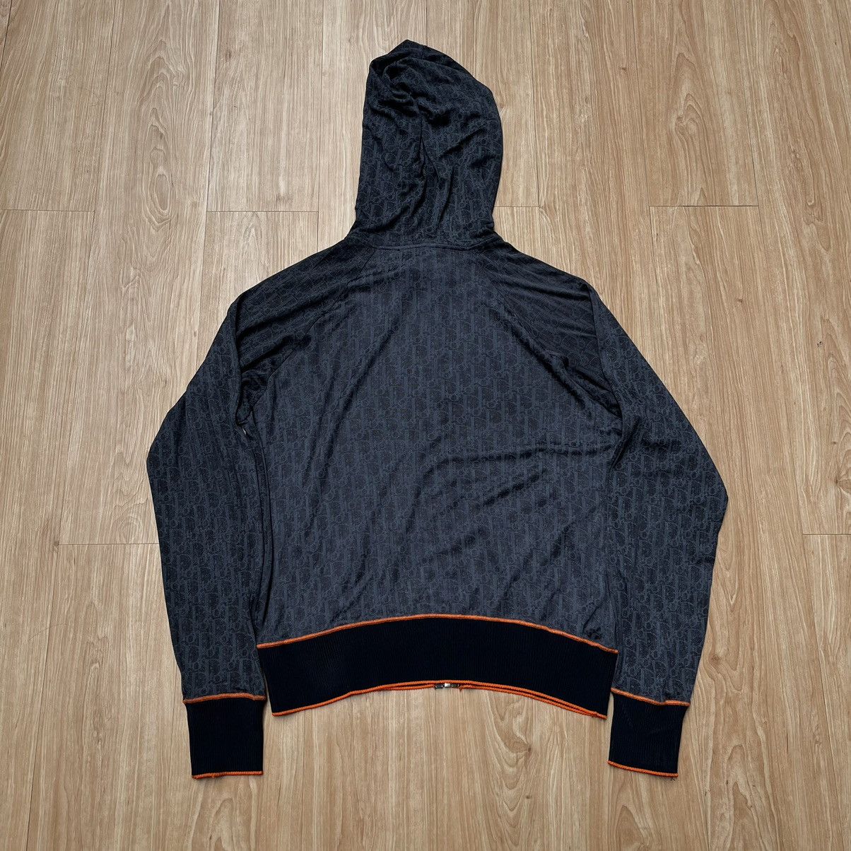 Christian Dior Monsieur × Dior 00'S Christian Dior Navy Blue Oblique Patterned Front Hooded Size M / US 6-8 / IT 42-44 - 3 Thumbnail