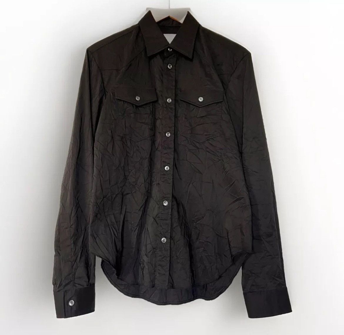Maison Margiela Maison Margiela Wrinkle Effect Western Shirt Men’s S Black Size US S / EU 44-46 / 1 - 2 Thumbnail