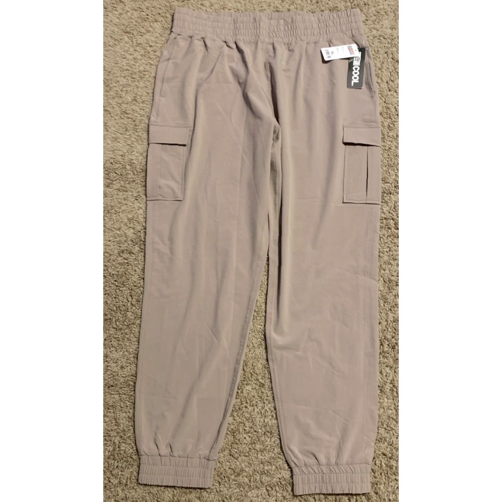 Vintage 32 Degrees Cool Pants Cargo Joggers Beige XL Women 37 in Inseam Stretch Pockets Casual Travel Size 25" / US 0 / IT 36 - 2 Thumbnail