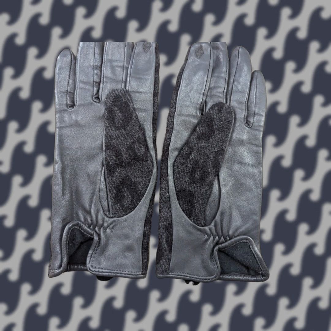 Vintage Genuine Leather Womens Gloves Size M Gray Lined Animal Print Glove Womens Leather Accessories Casual Wrist Length Pattern Animal Print 80s/Mens? Size ONE SIZE - 1 Thumbnail