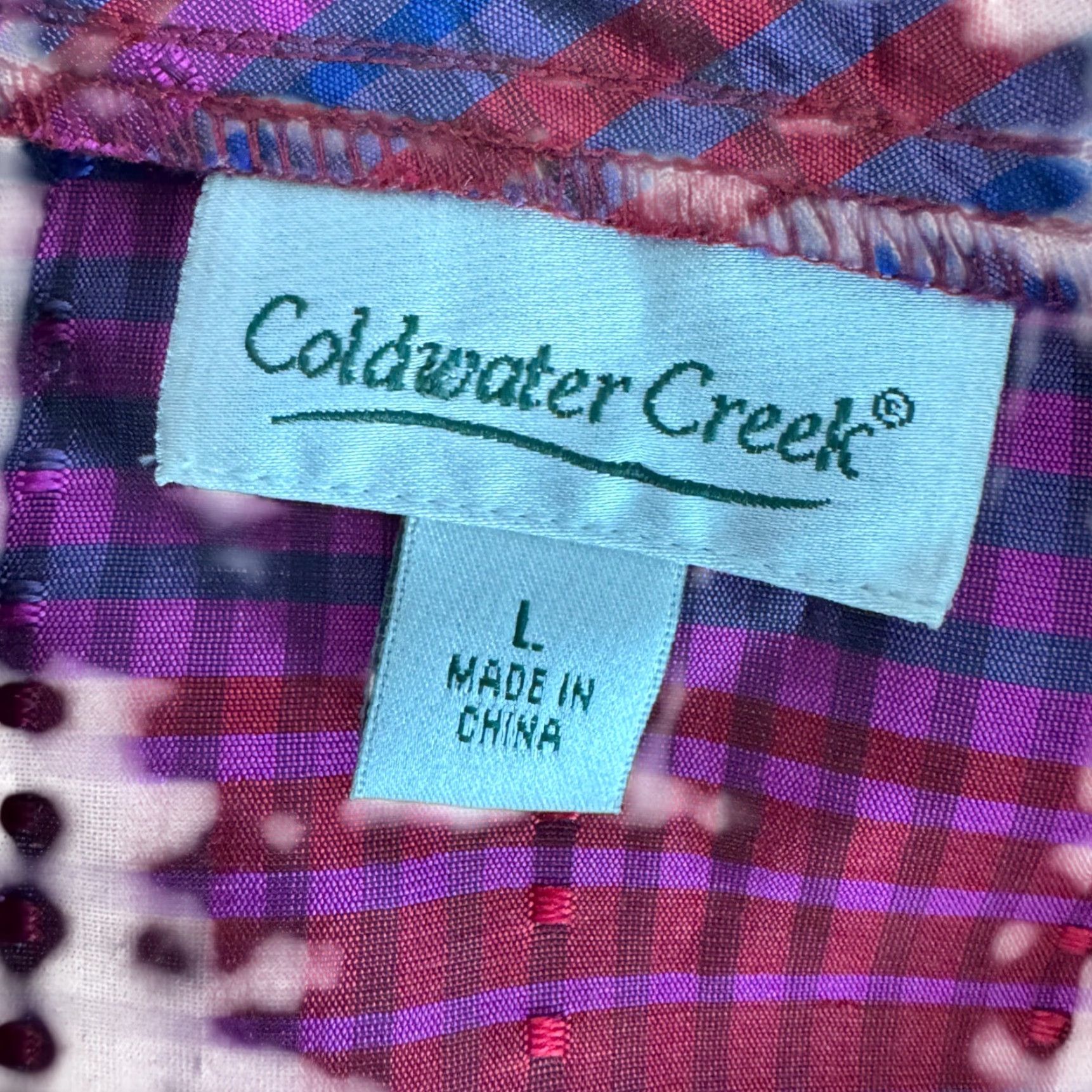 Coldwater Creek Coldwater Creek Silk Blend Zip Jacket L Multicolor Long Sleeve Mens? Size US L / EU 52-54 / 3 - 2 Thumbnail