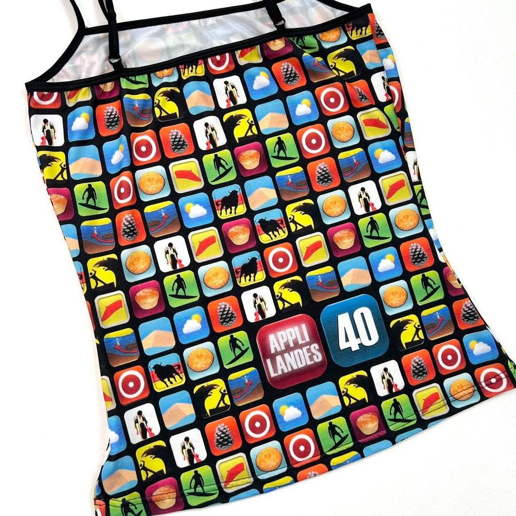Vintage y2k euro black tank top with apps print Size S / US 4 / IT 40 - 7 Thumbnail