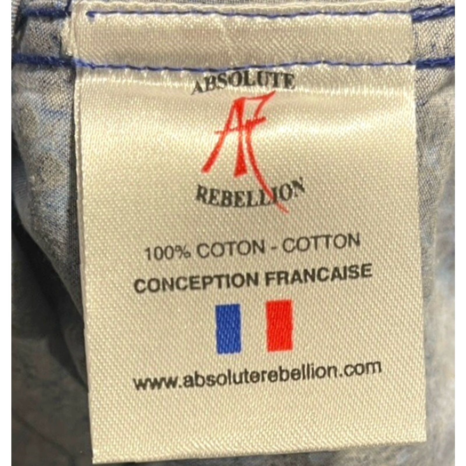 Vintage Absolute Rebellion Shirt Mens Medium Blue Geometric Slim Fit Long Sleeve Button-Up Shirt Size US M / EU 48-50 / 2 - 8 Thumbnail